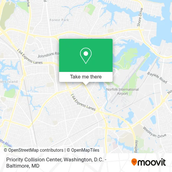 Priority Collision Center map