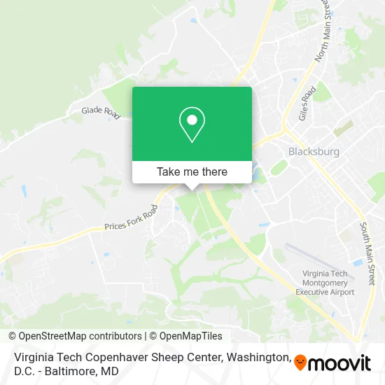 Virginia Tech Copenhaver Sheep Center map
