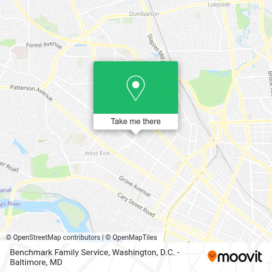 Benchmark Family Service map
