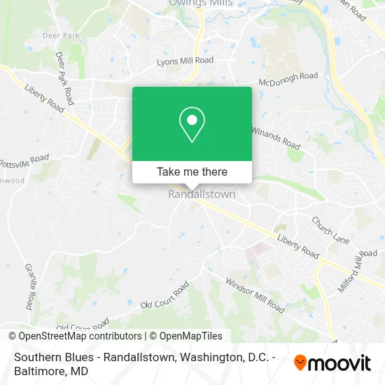 Southern Blues - Randallstown map