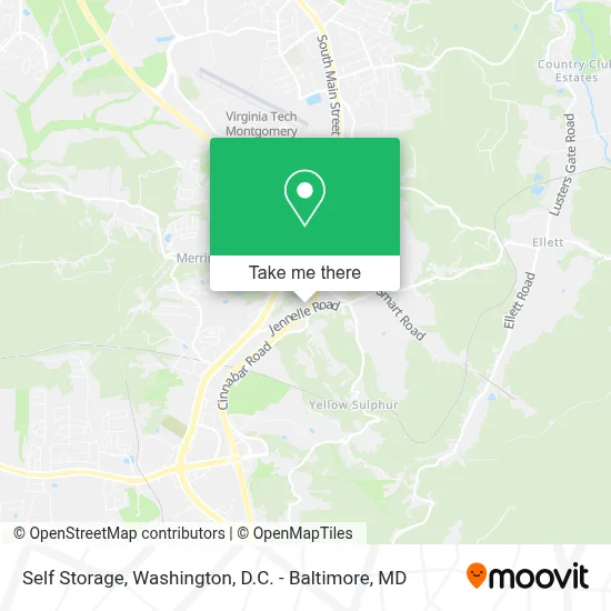 Self Storage map