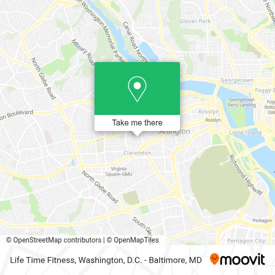 Life Time Fitness map