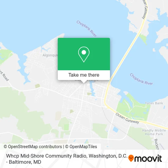 Whcp Mid-Shore Community Radio map