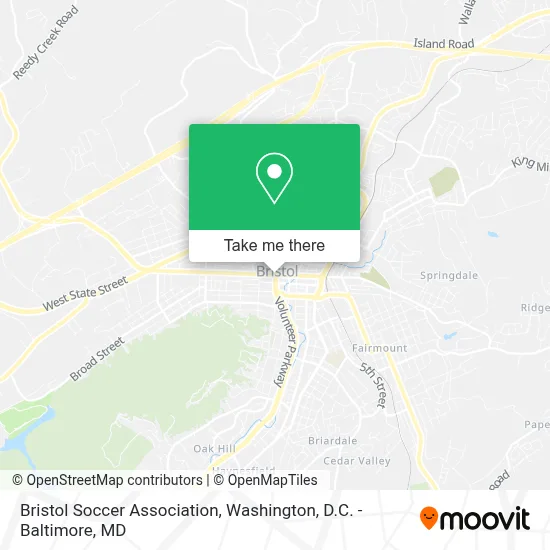 Bristol Soccer Association map