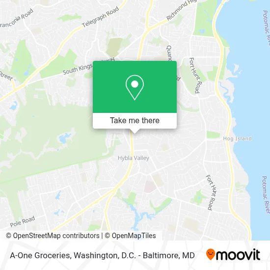 A-One Groceries map