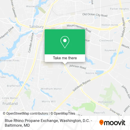 Blue Rhino Propane Exchange map
