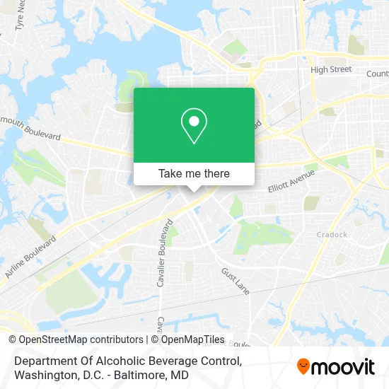 Department Of Alcoholic Beverage Control map
