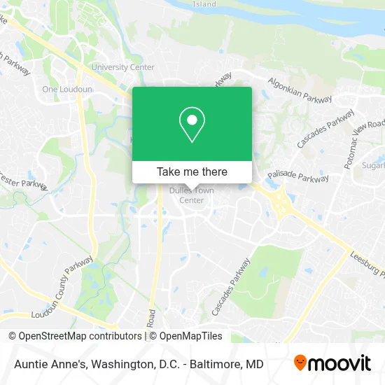 Auntie Anne's map