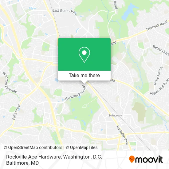 Rockville Ace Hardware map