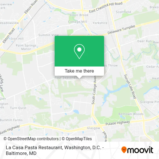La Casa Pasta Restaurant map