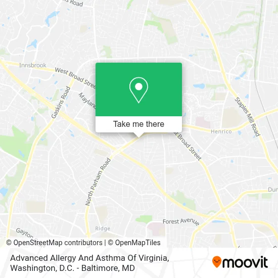Advanced Allergy And Asthma Of Virginia map