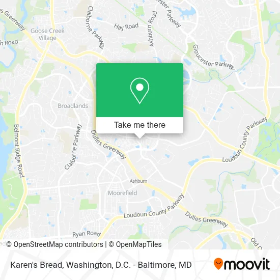 Karen's Bread map