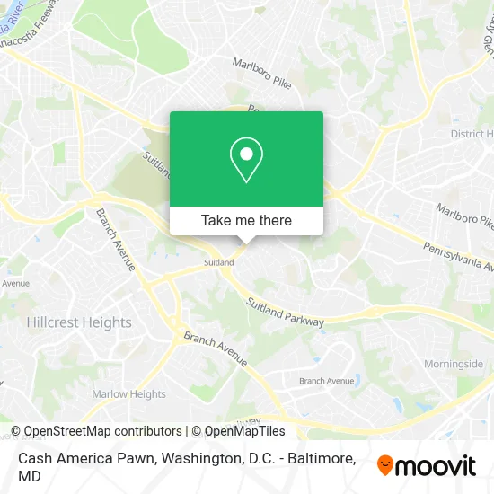 Cash America Pawn map