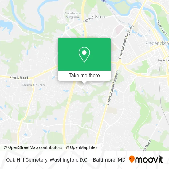 Oak Hill Cemetery map