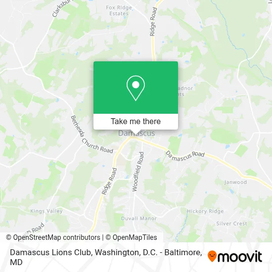 Damascus Lions Club map