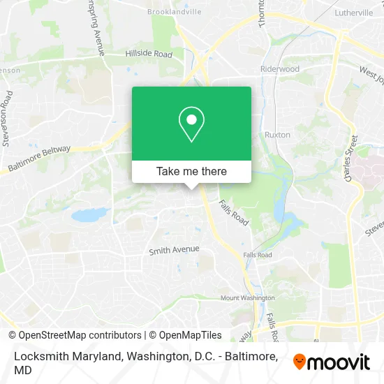 Locksmith Maryland map