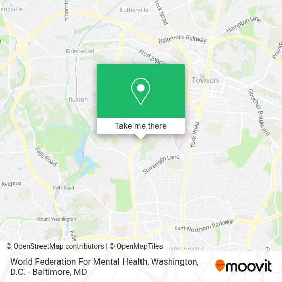 World Federation For Mental Health map