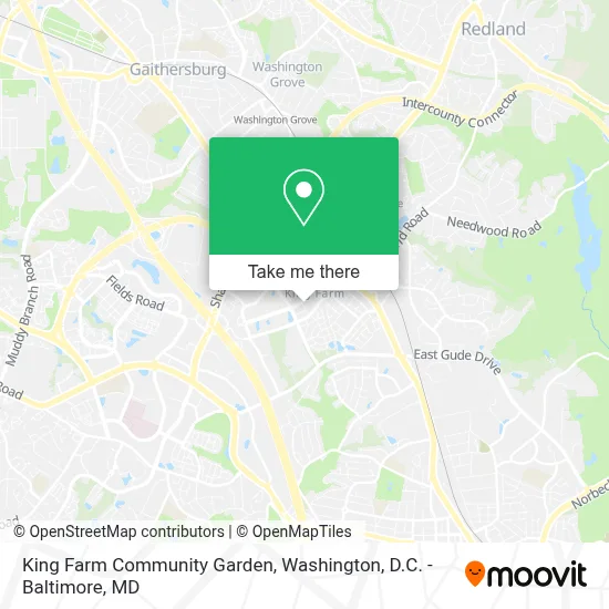 King Farm Community Garden map