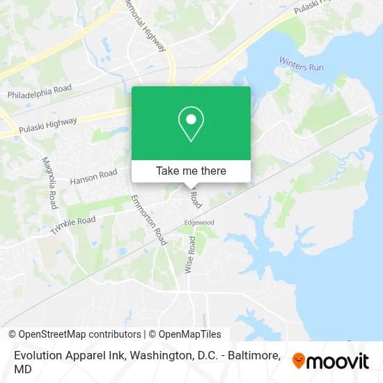 Evolution Apparel Ink map