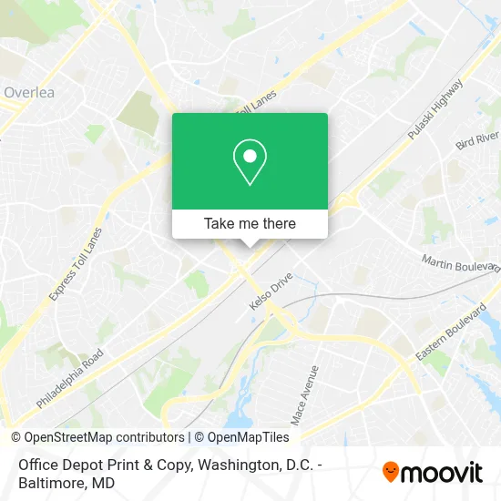 Office Depot Print & Copy map