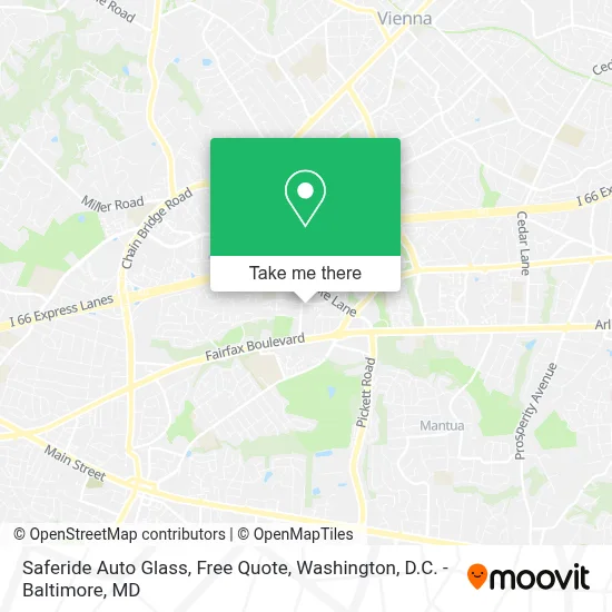 Saferide Auto Glass, Free Quote map
