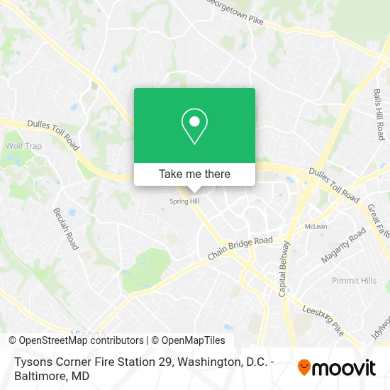 Tysons Corner Fire Station 29 map