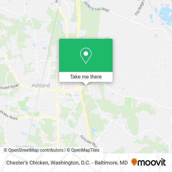 Chester's Chicken map
