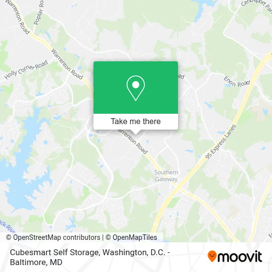 Cubesmart Self Storage map