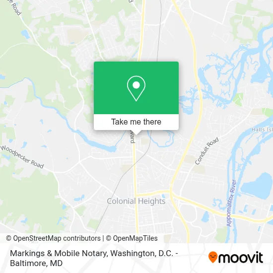 Markings & Mobile Notary map