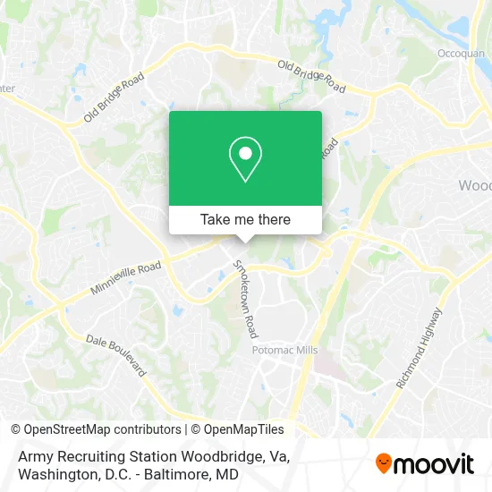 Army Recruiting Station Woodbridge, Va map