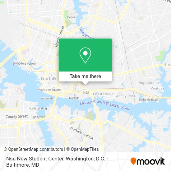 Nsu New Student Center map