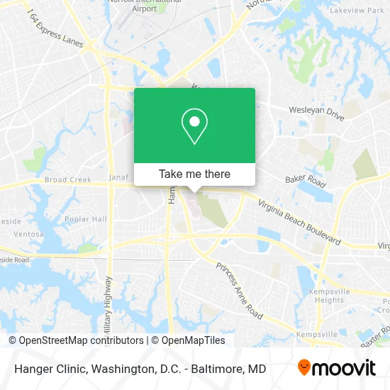 Hanger Clinic map