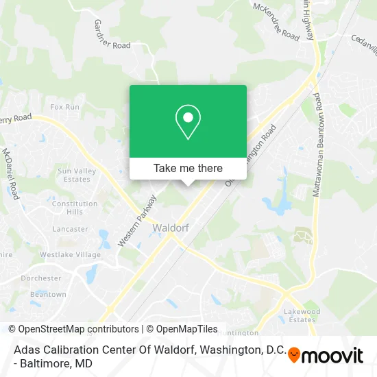 Adas Calibration Center Of Waldorf map