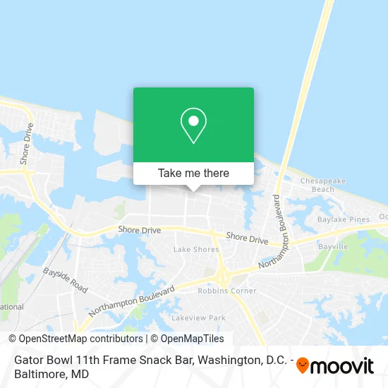 Gator Bowl 11th Frame Snack Bar map