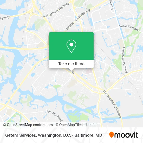 Getem Services map