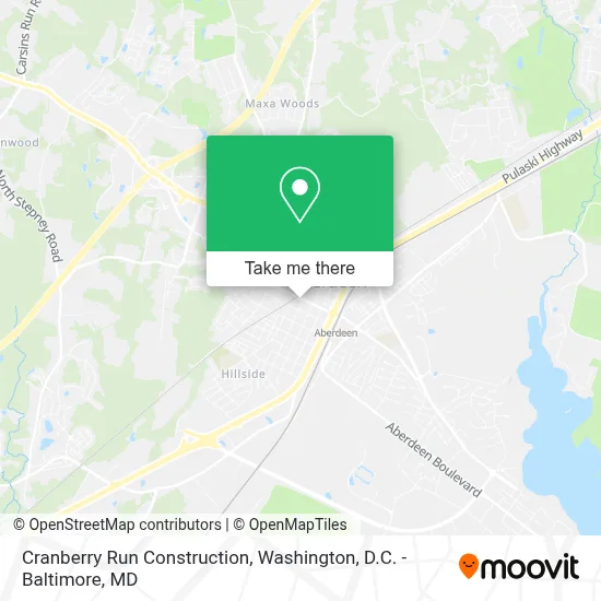 Cranberry Run Construction map