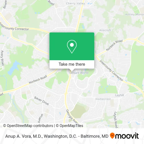 Anup A. Vora, M.D. map