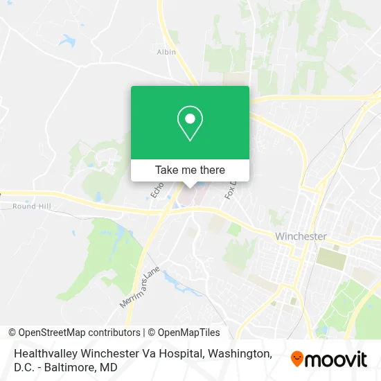 Healthvalley Winchester Va Hospital map