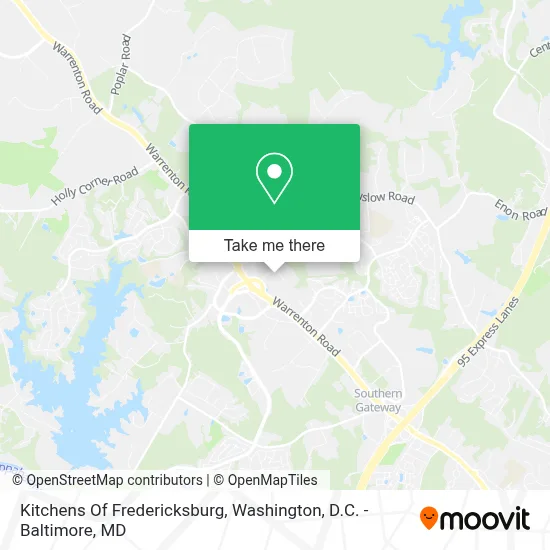 Kitchens Of Fredericksburg map