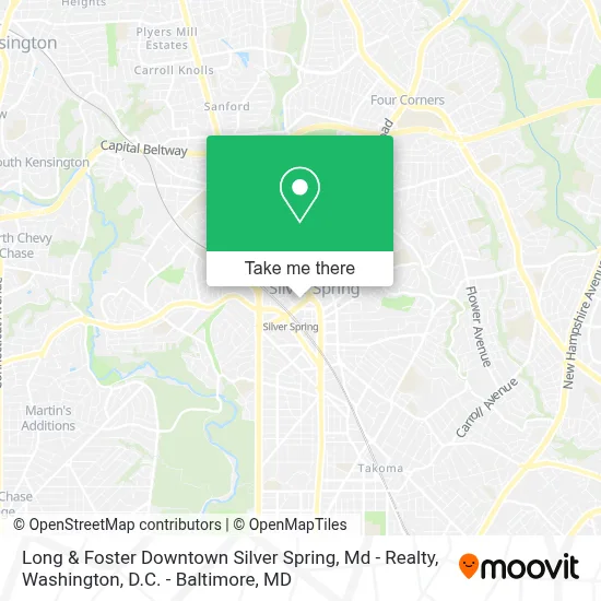 Long & Foster Downtown Silver Spring, Md - Realty map