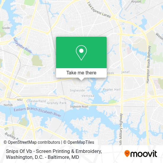 Snips Of Vb - Screen Printing & Embroidery map