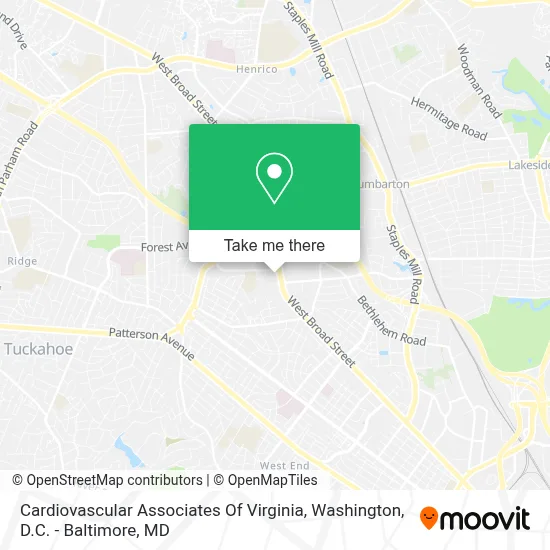 Cardiovascular Associates Of Virginia map