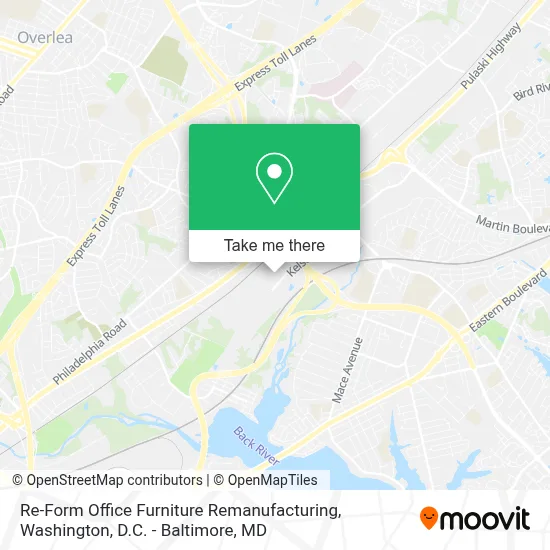 Re-Form Office Furniture Remanufacturing map