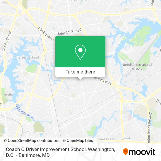 Coach Q Driver Improvement School map