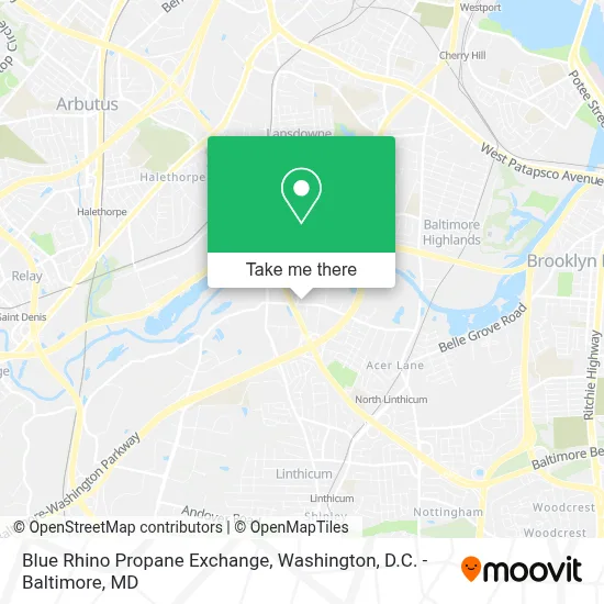 Blue Rhino Propane Exchange map