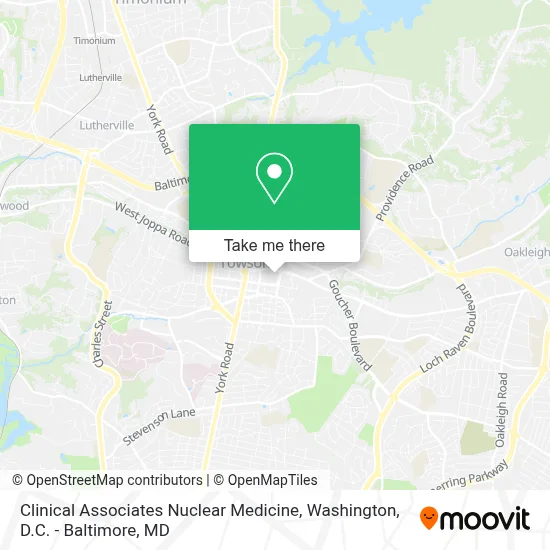 Clinical Associates Nuclear Medicine map