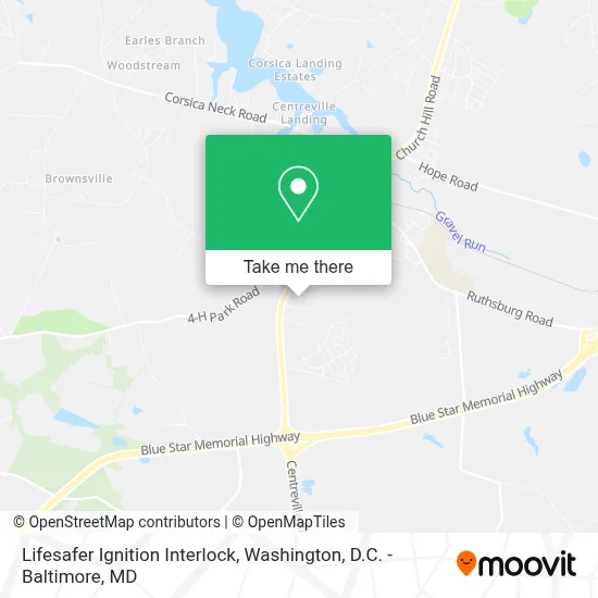 Lifesafer Ignition Interlock map
