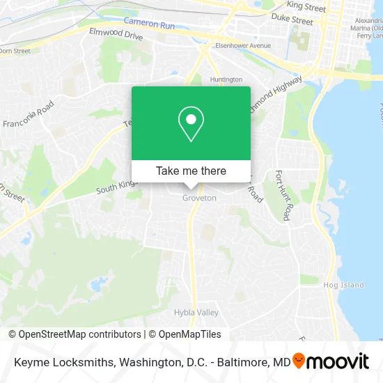 Keyme Locksmiths map