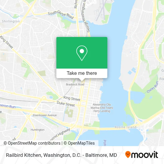 Railbird Kitchen map