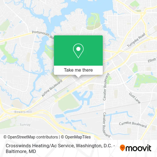 Crosswinds Heating/Ac Service map
